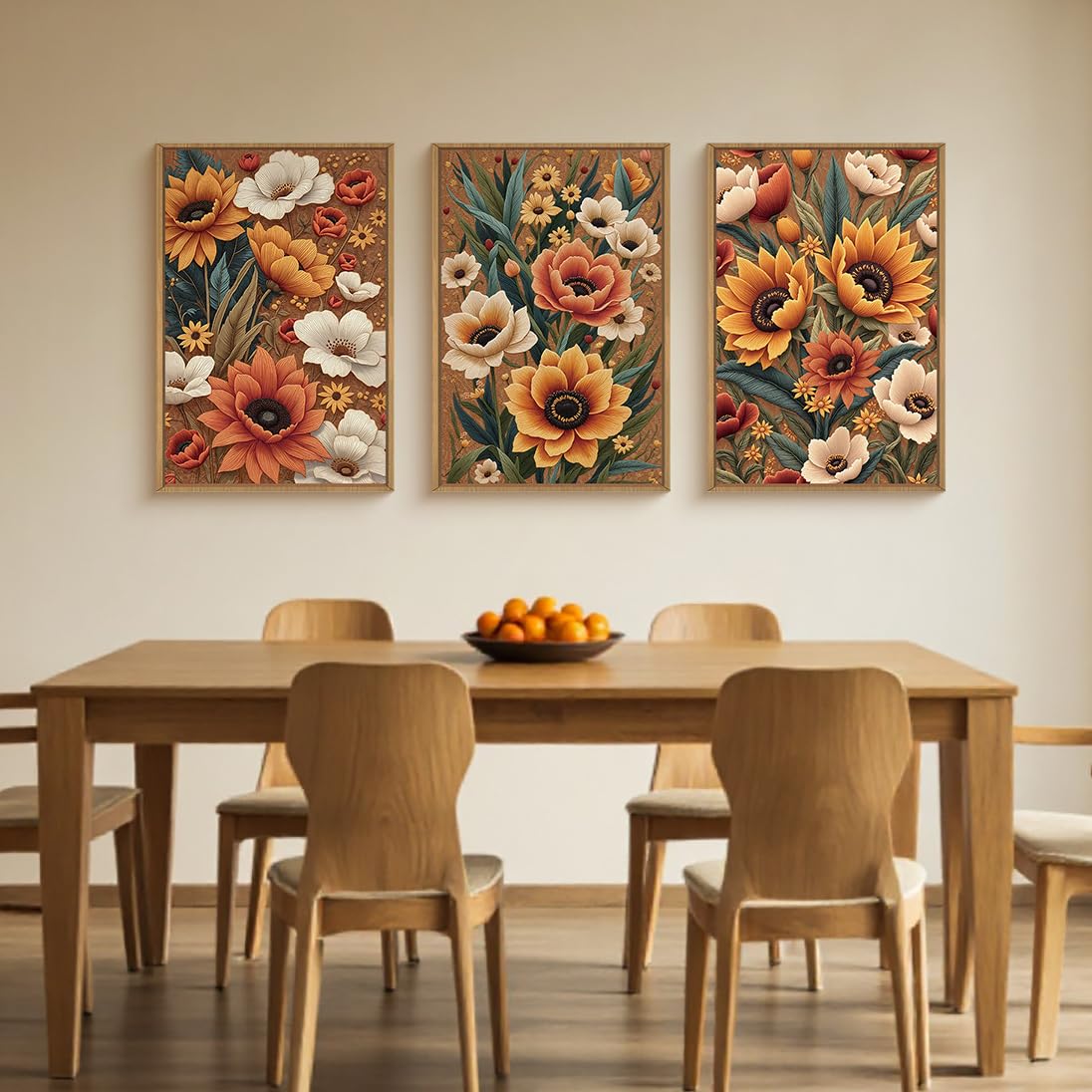 Navy Blue Abstract Wall Art 3PC 24x36in