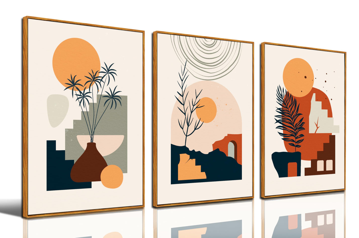 Boho Minimalist Wall Art 3PC 24x36in