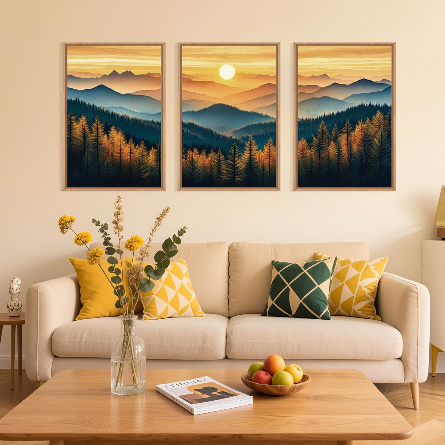 Navy Blue Abstract Wall Art 3PC 24x36in