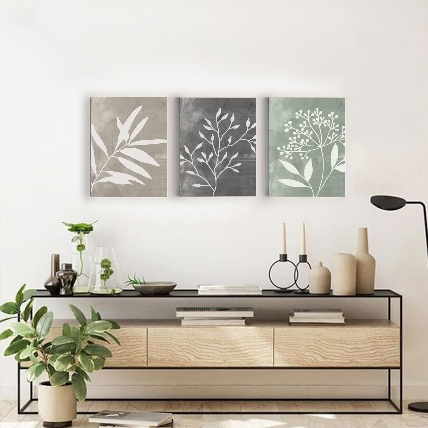 Sage Green Wall Art Set of 3 – 12x16in