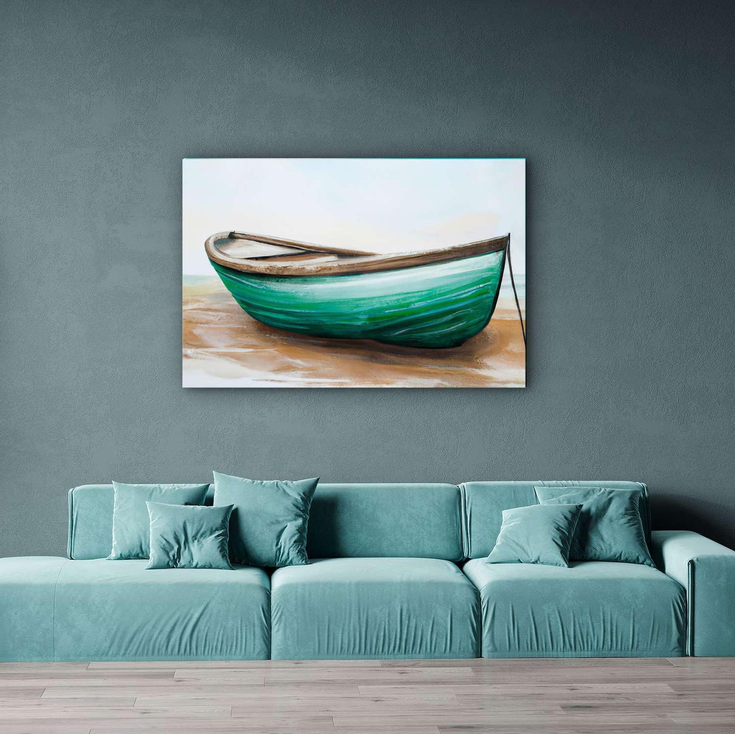 Ship & Moon Canvas Wall Art – 32x48in