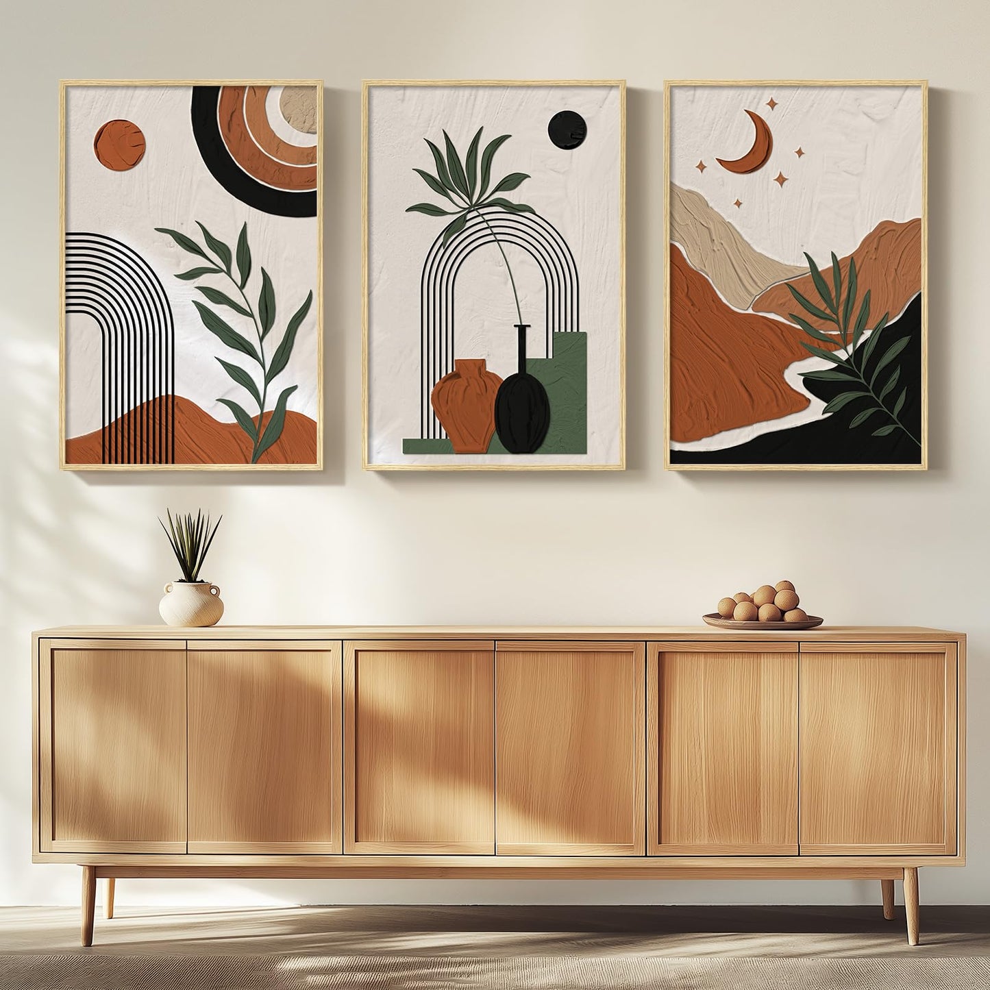 Neutral Abstract Wall Art 2PC