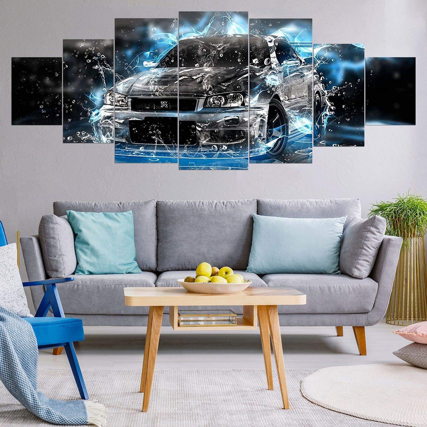 Blue Mountain Lake Wall Art – 7 Panels