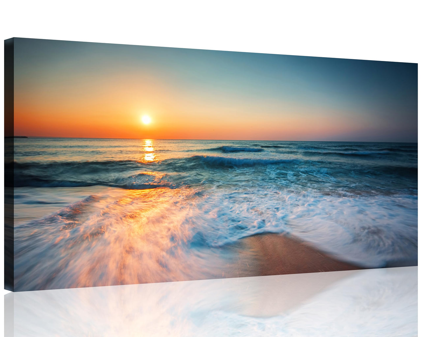 Beach Canvas Wall Art โ 3 Panel Sunset