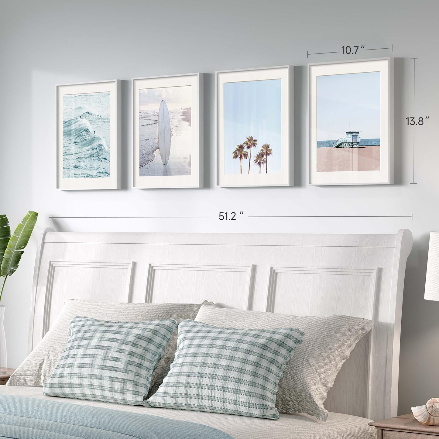 Blue Ocean Beach Wall Art 3PC 24x36in