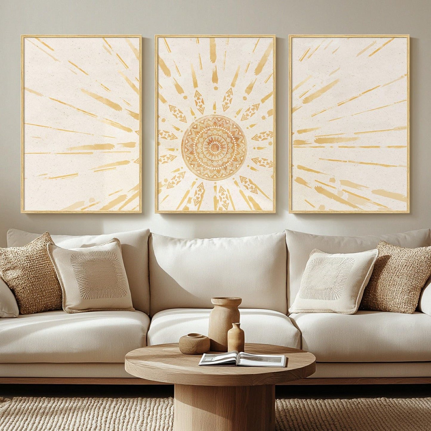 Neutral Abstract Wall Art 2PC