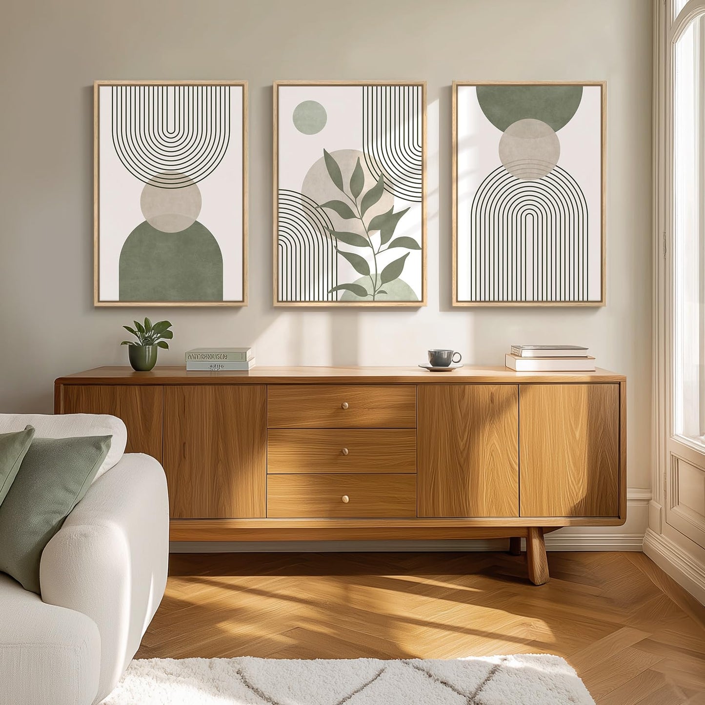 Neutral Abstract Wall Art 2PC