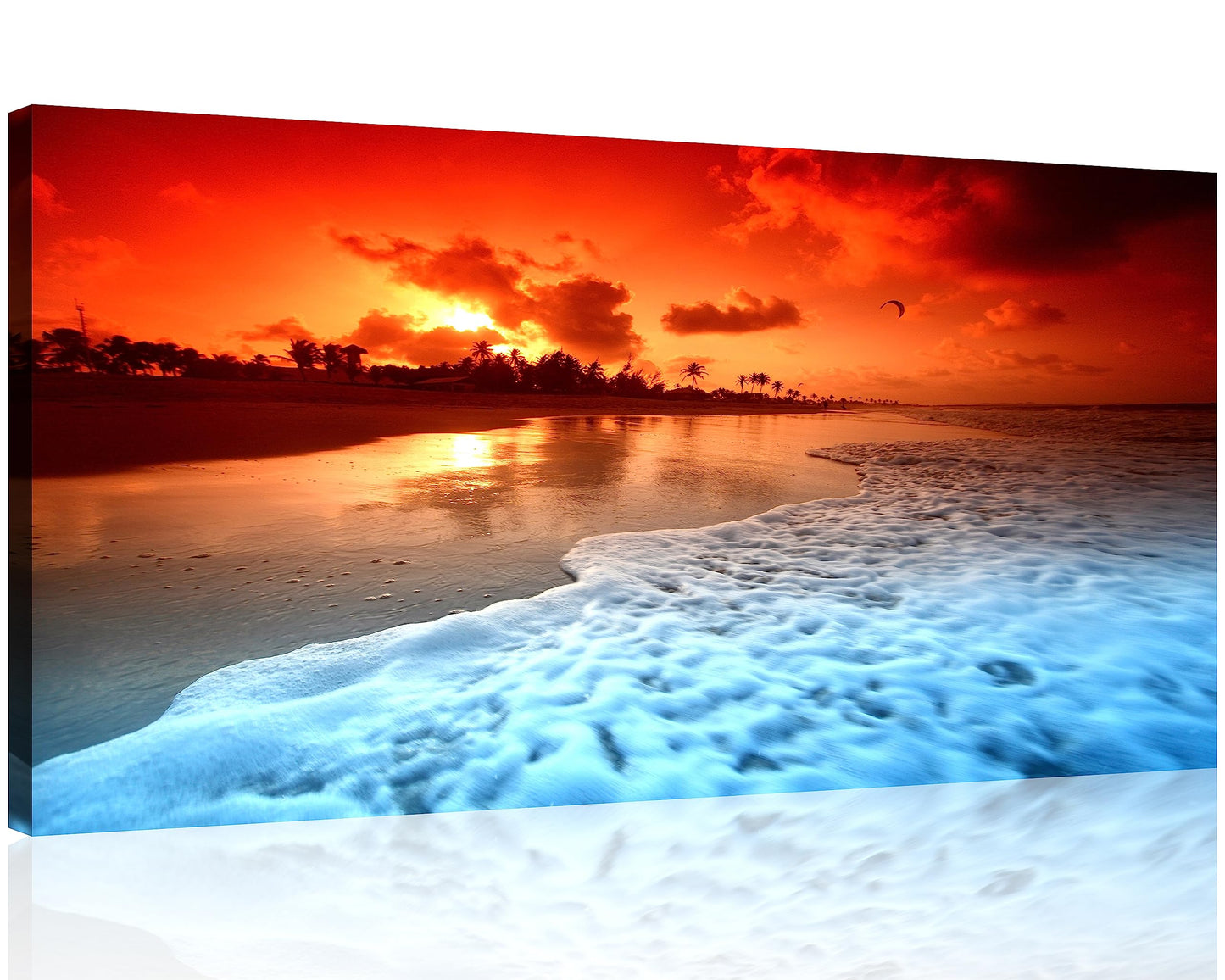 Beach Canvas Wall Art โ 3 Panel Sunset
