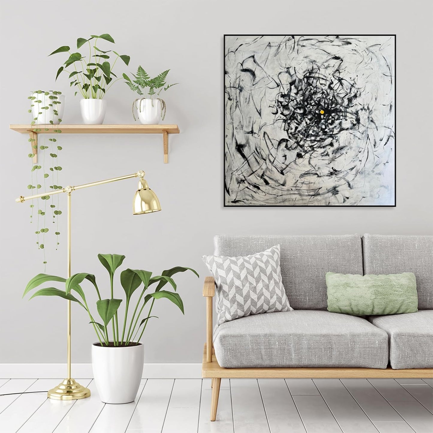 Black and White Abstract Canvas Art