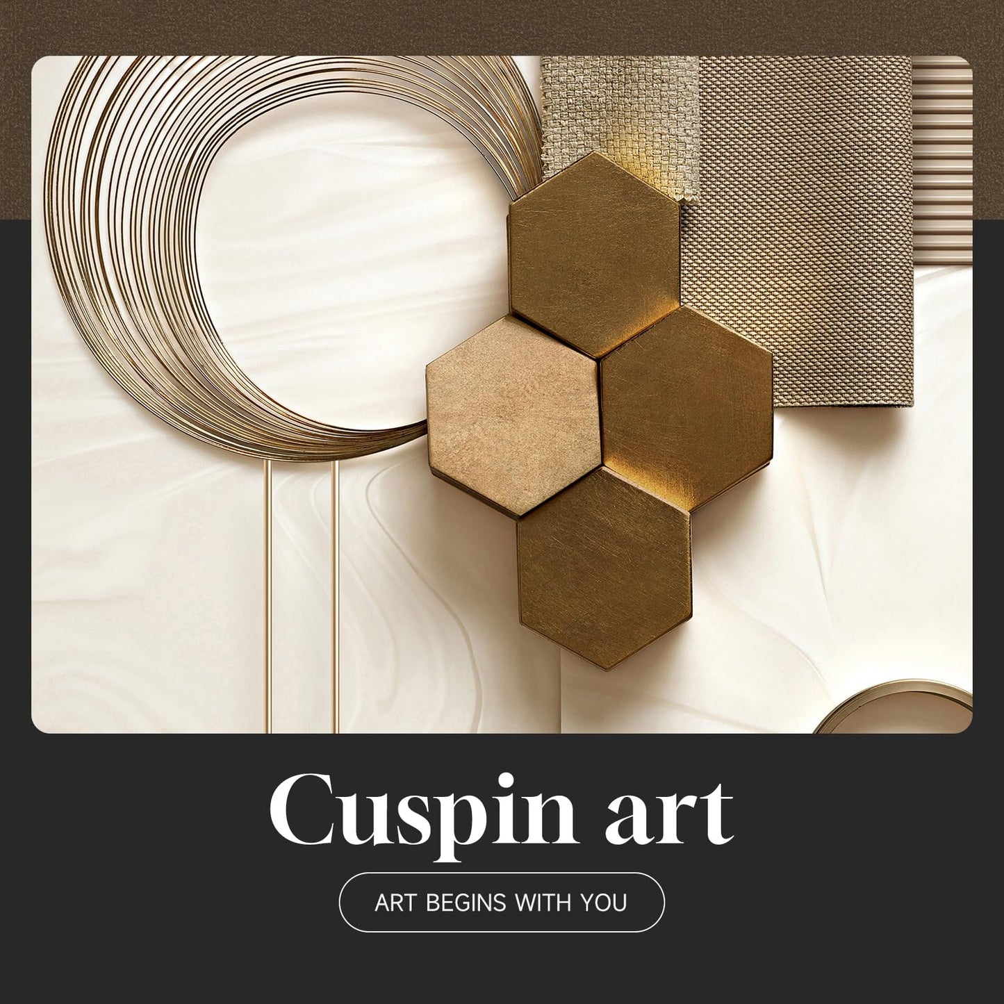 Black & Gold Abstract Art 3PC