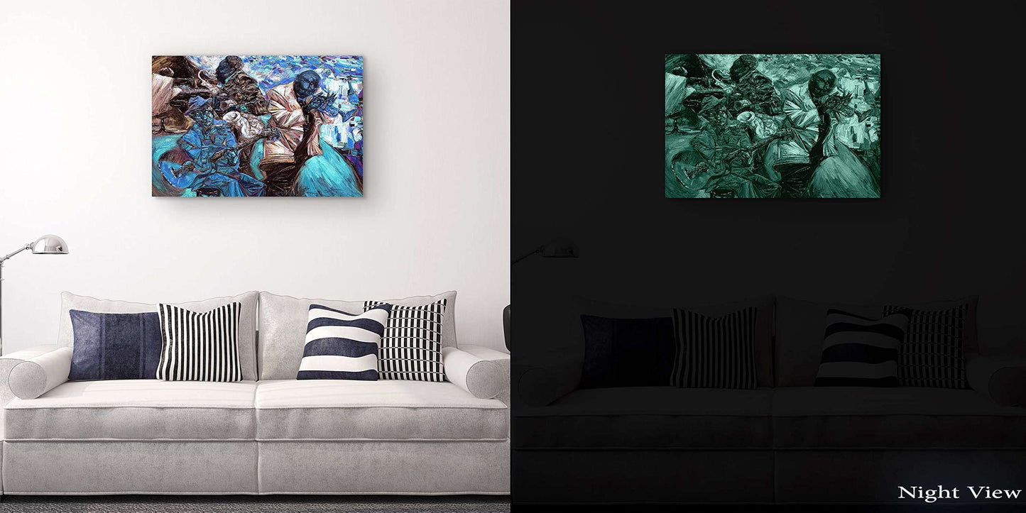 Orange Jazz Canvas Wall Art – 32x48in