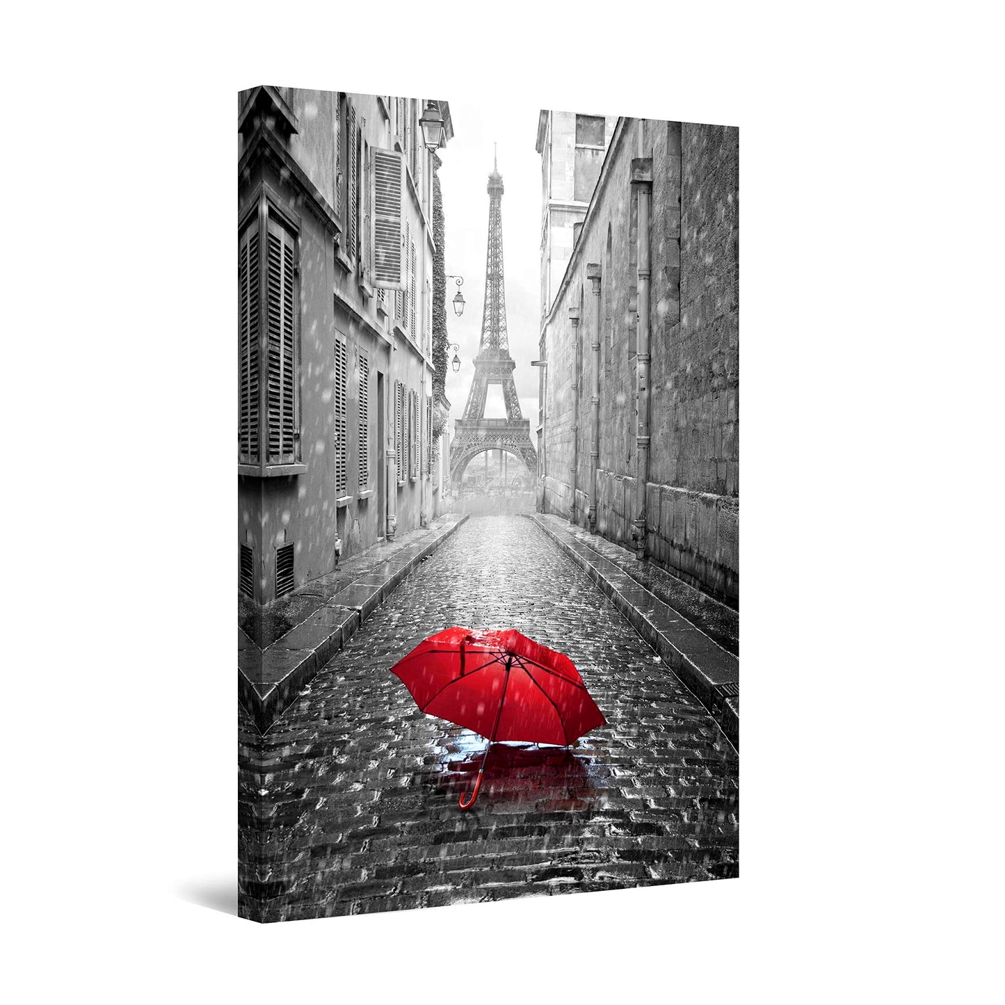 Red Boat Lake Canvas Wall Art 32x48in