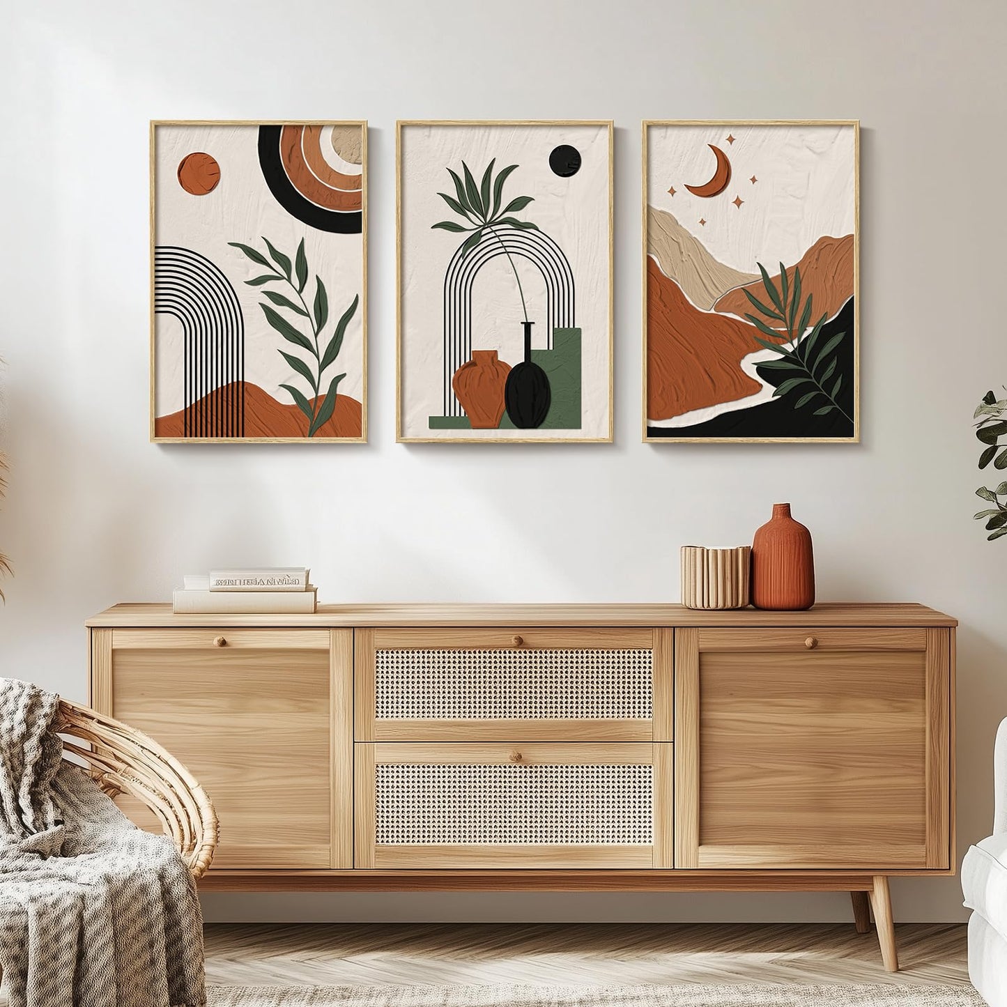 Neutral Abstract Wall Art 2PC
