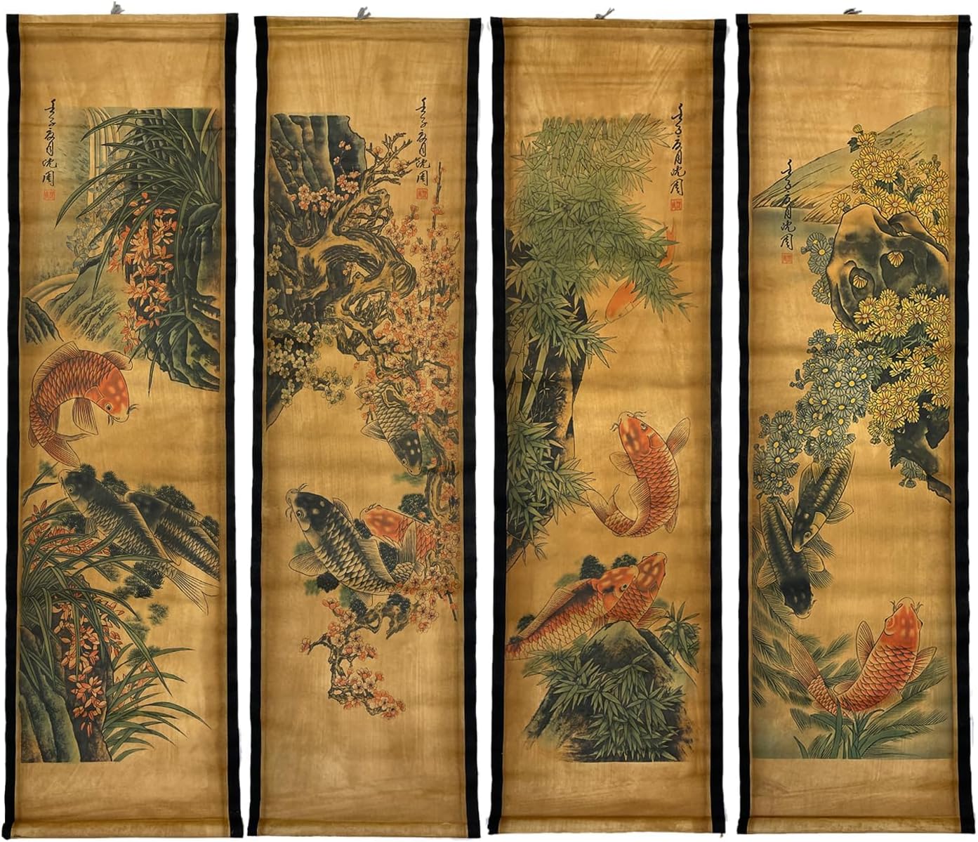 Koi Fish Wall Art – 4PCS Set