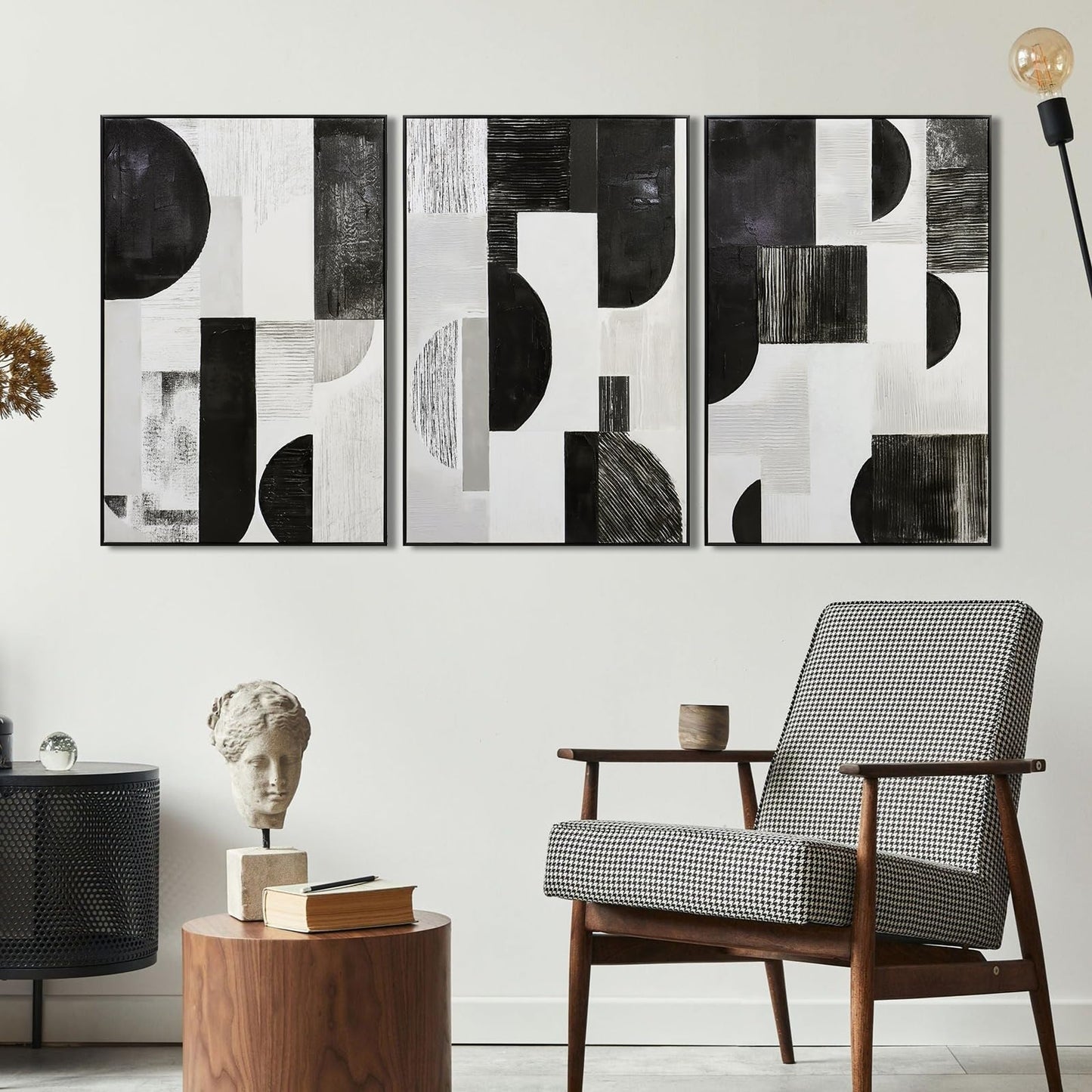 Boho Textured 3D Wall Art 3PC 24x36in