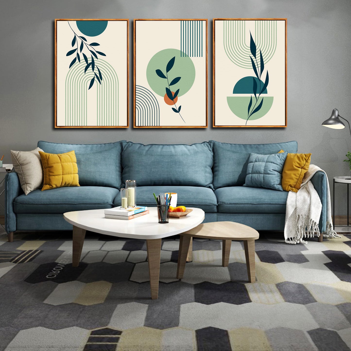 Boho Minimalist Wall Art 3PC 24x36in