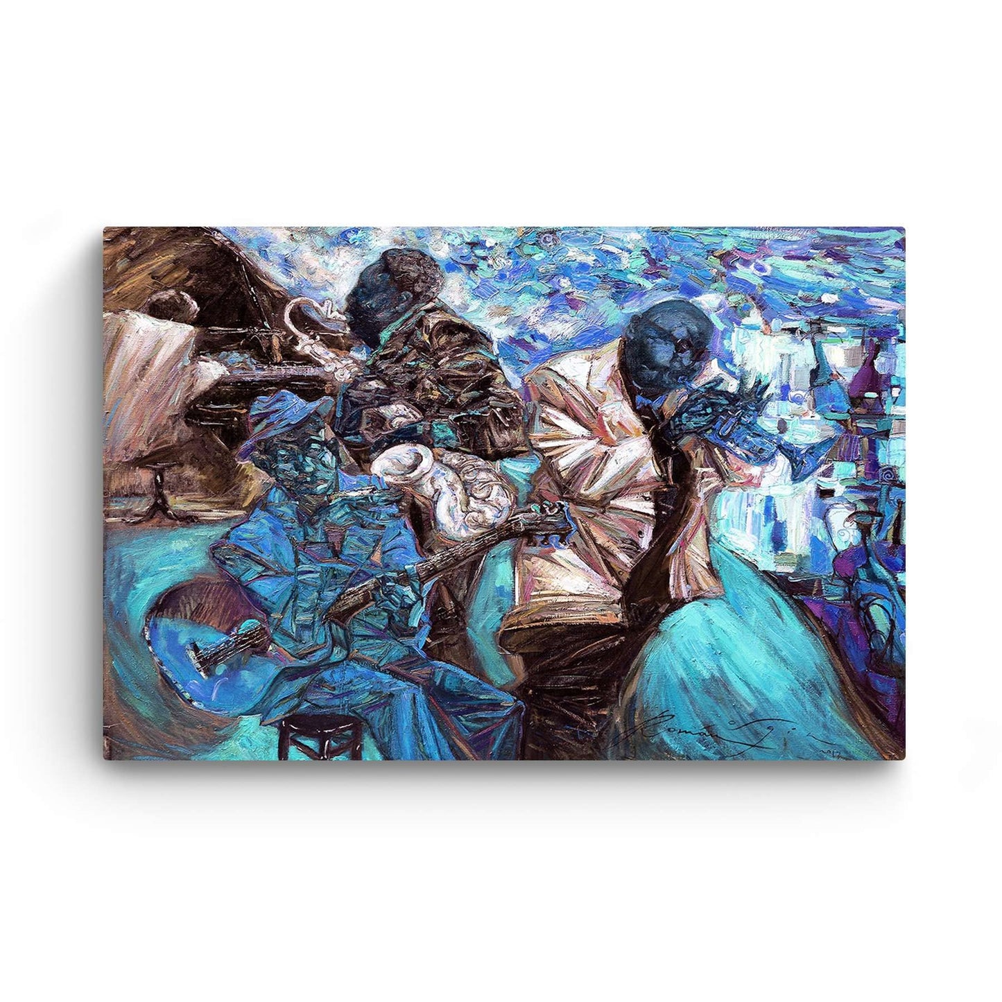 Orange Jazz Canvas Wall Art – 32x48in