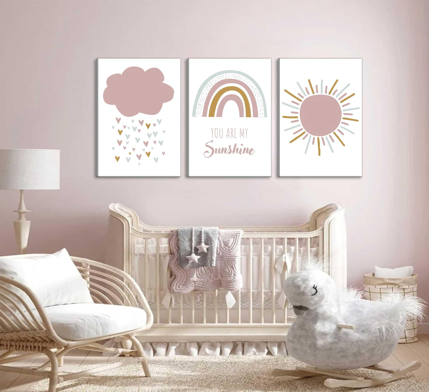 Space Nursery Wall Art – 3 Pcs