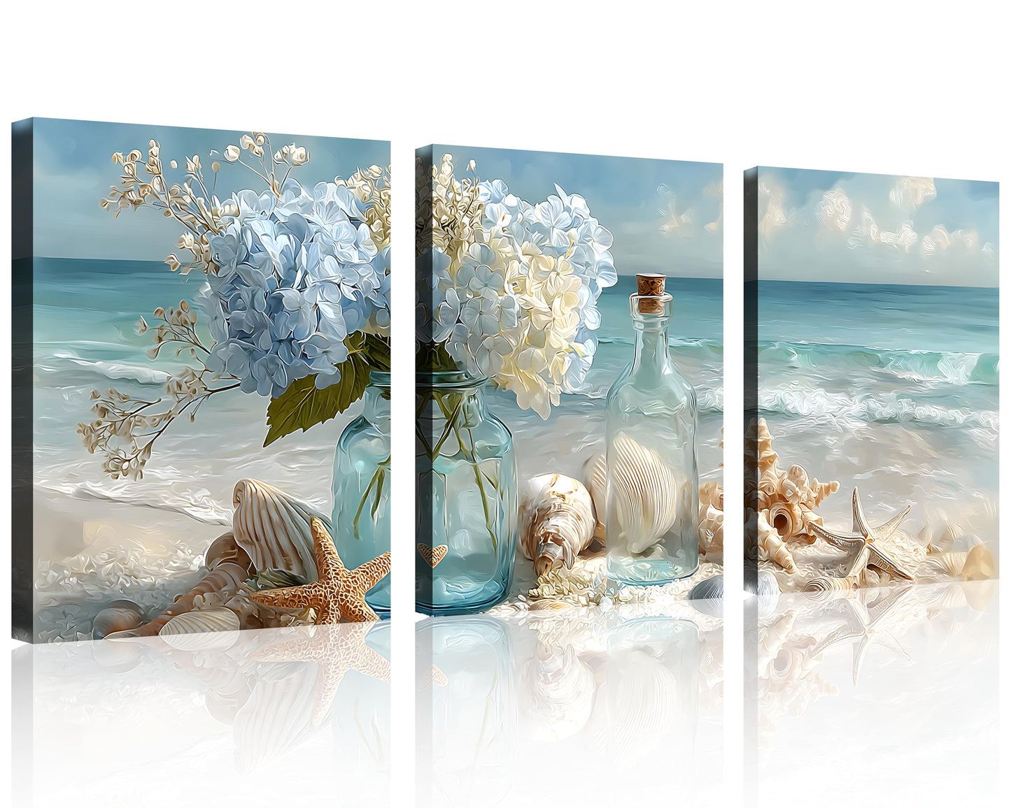 Beach Canvas Wall Art โ 3 Panel Sunset