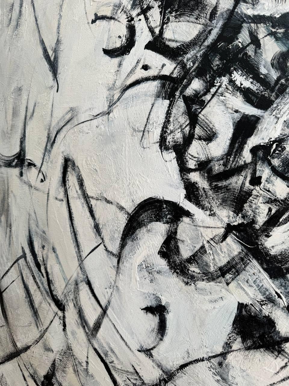 Black and White Abstract Canvas Art