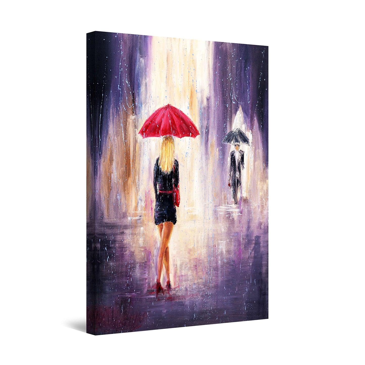 Red Boat Lake Canvas Wall Art 32x48in