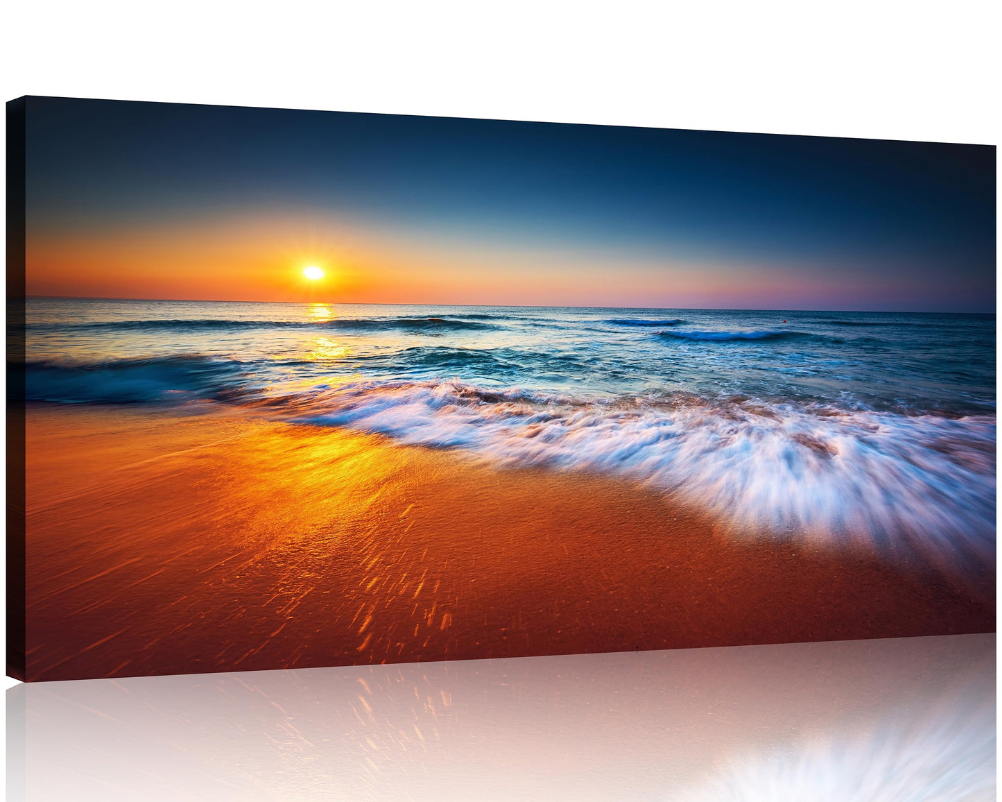 Beach Canvas Wall Art โ 3 Panel Sunset