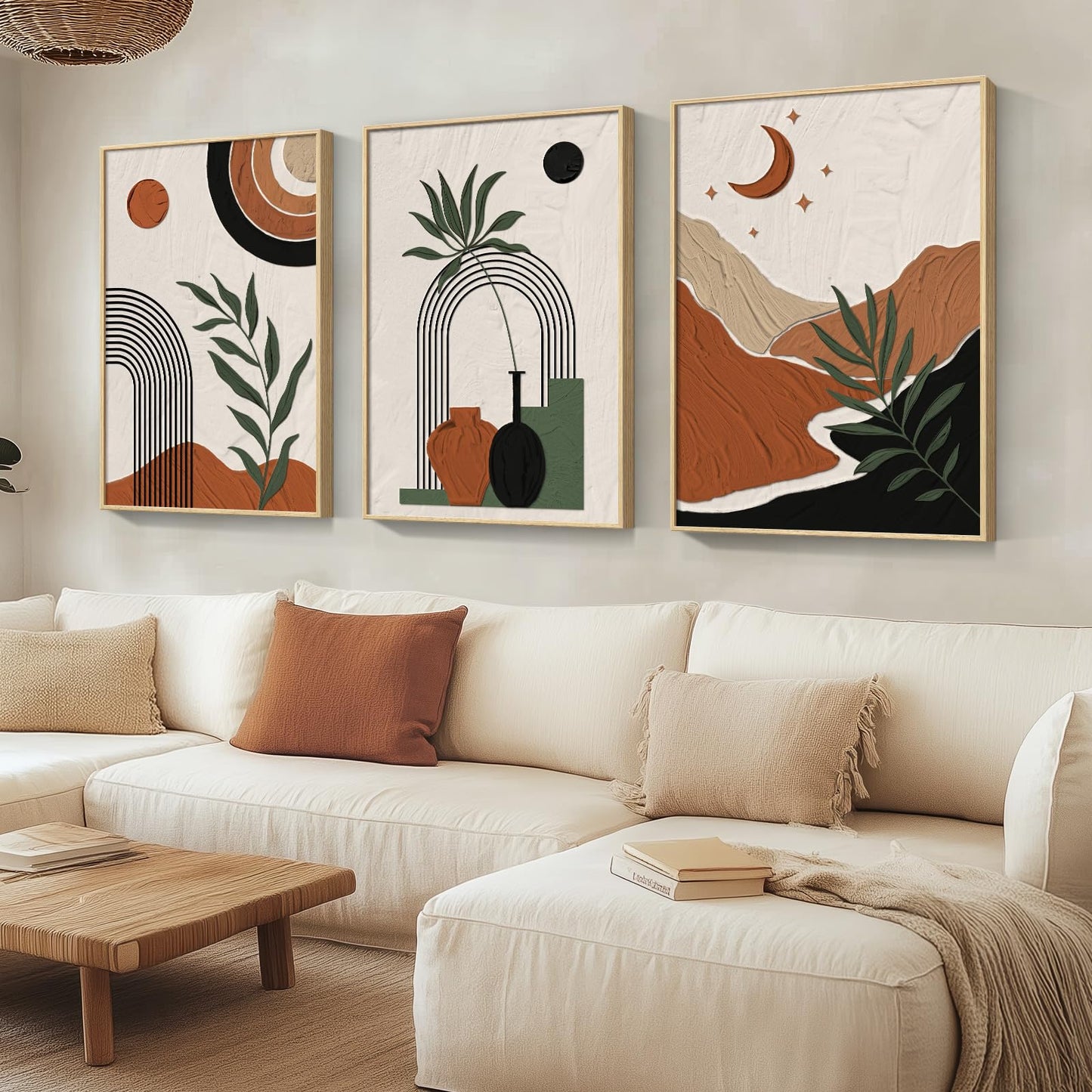 Neutral Abstract Wall Art 2PC