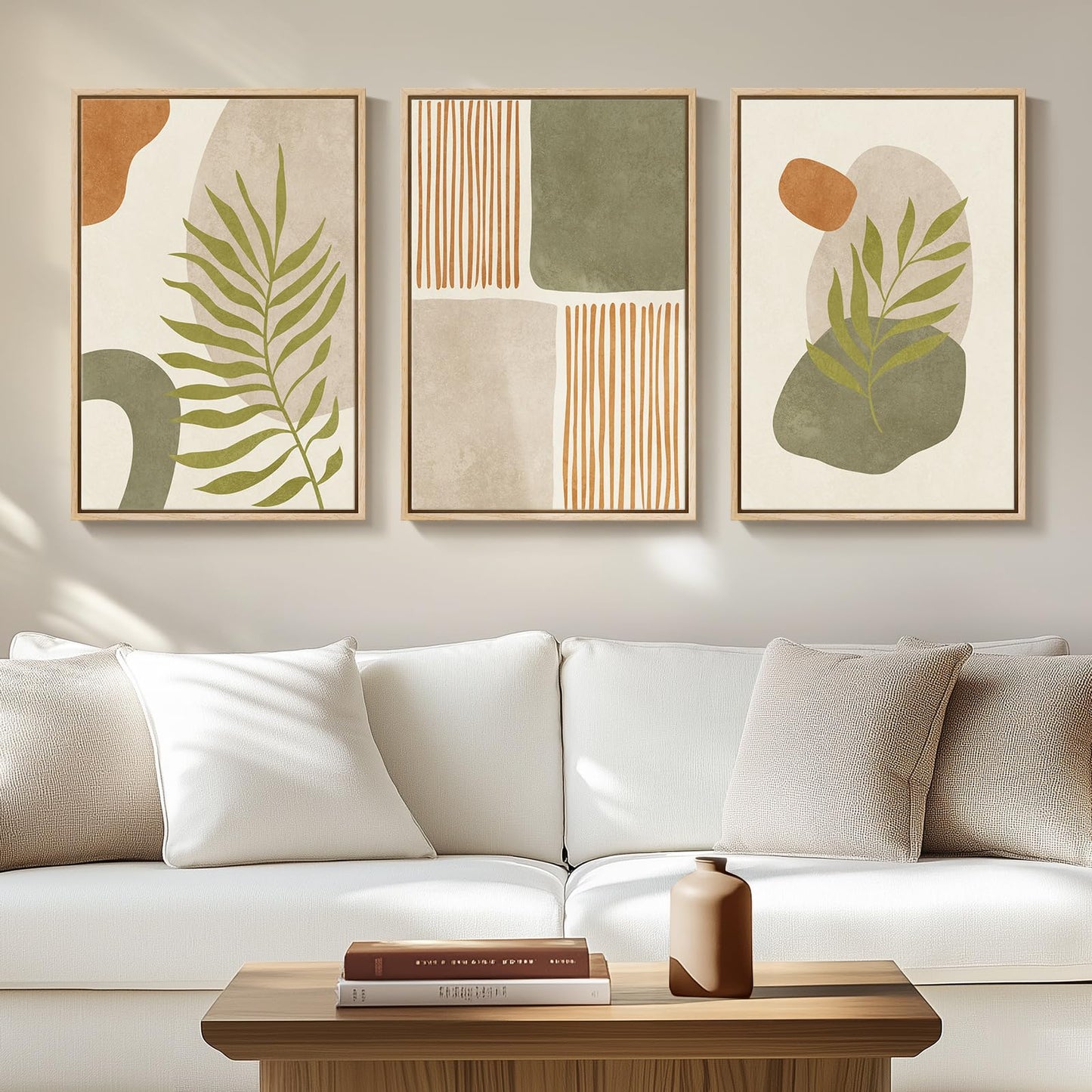 Neutral Abstract Wall Art 2PC