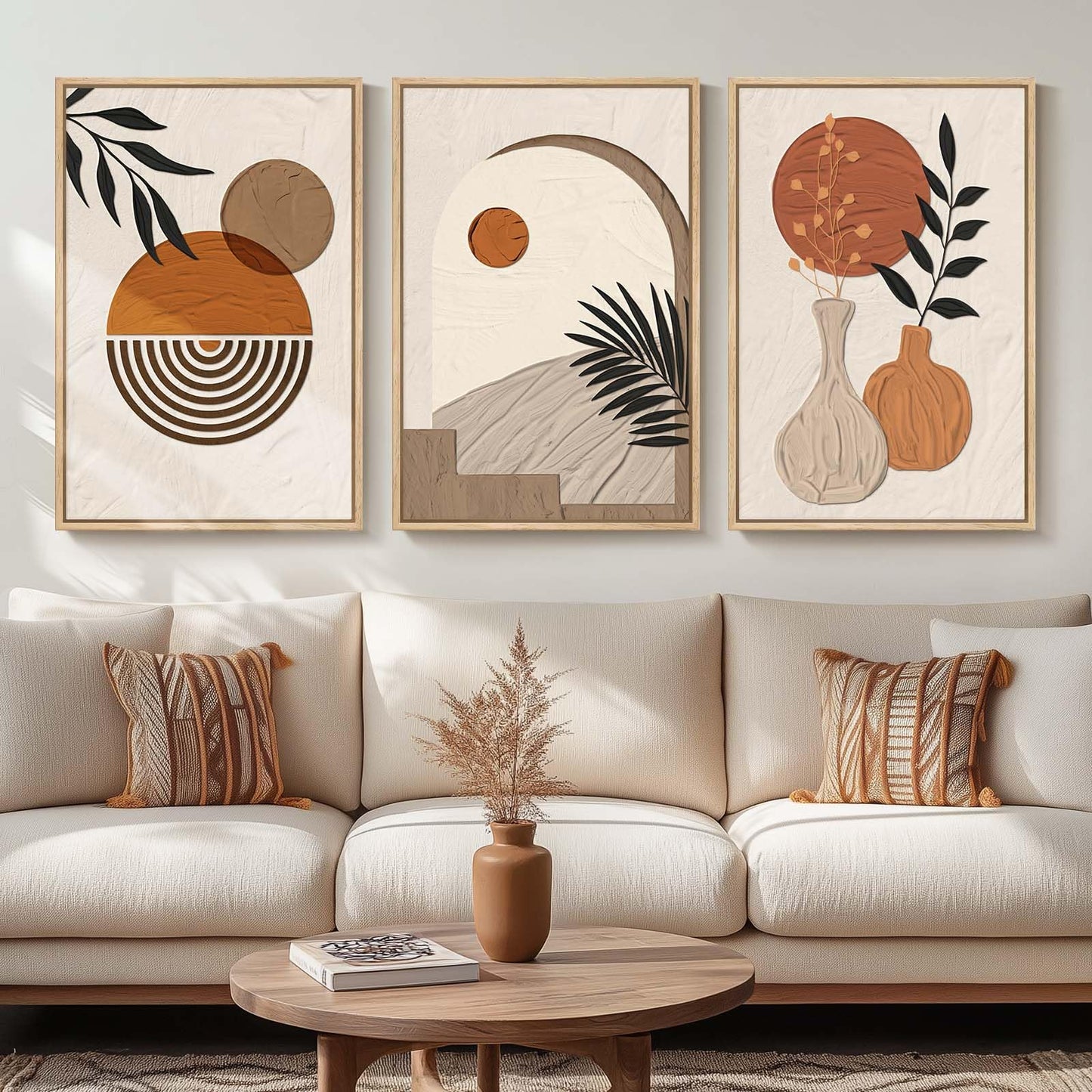 Neutral Abstract Wall Art 2PC