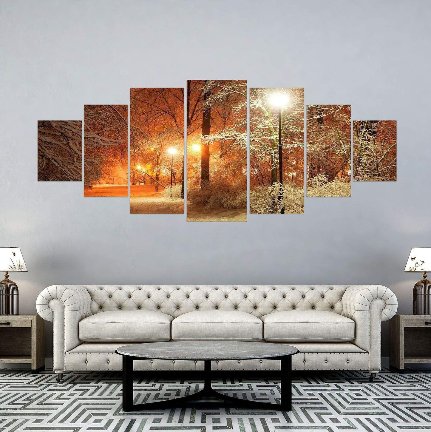 Blue Mountain Lake Wall Art – 7 Panels