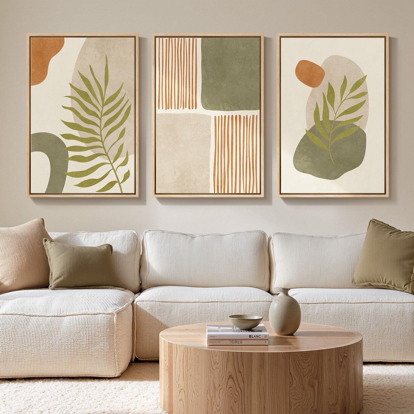 Neutral Abstract Wall Art 2PC