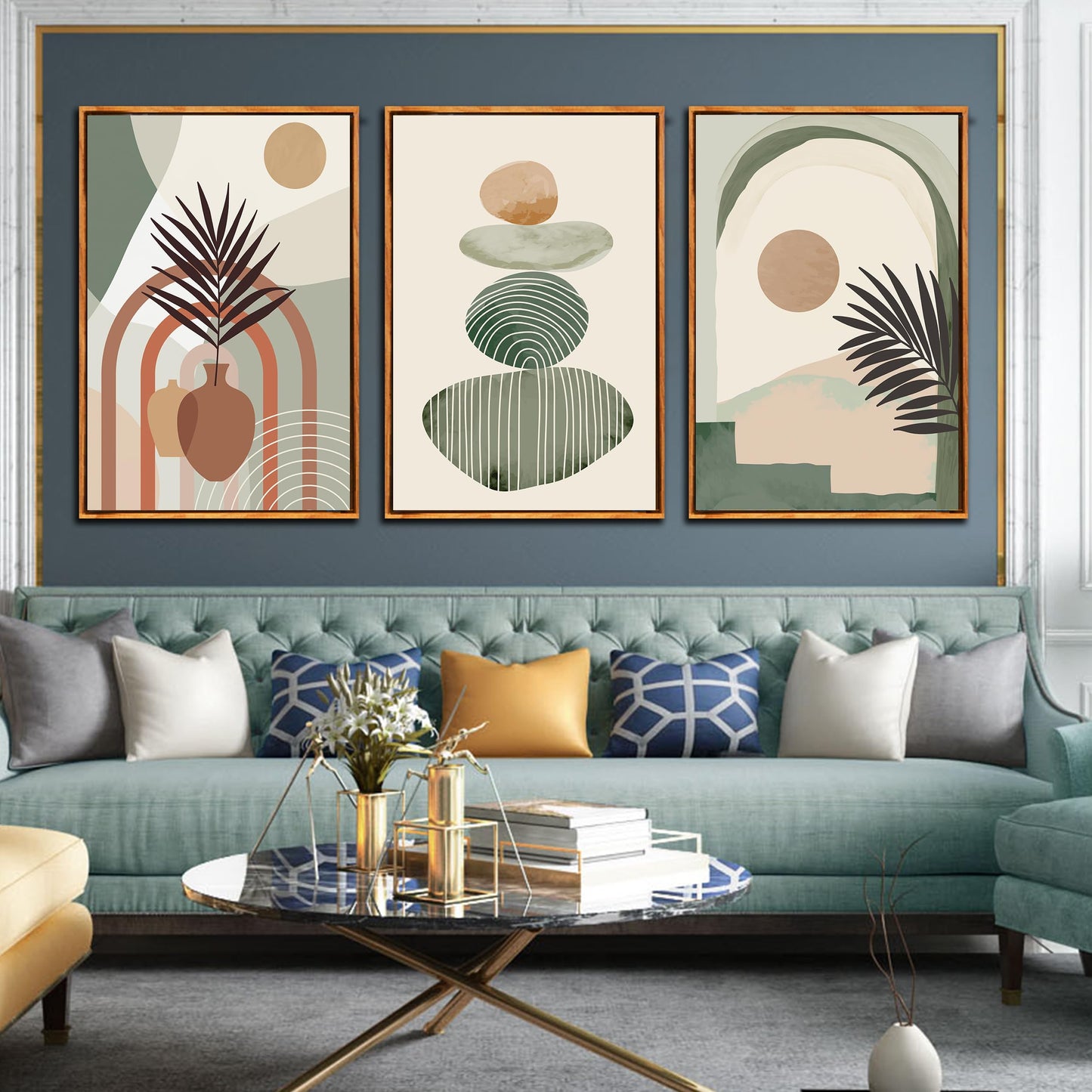 Boho Minimalist Wall Art 3PC 24x36in