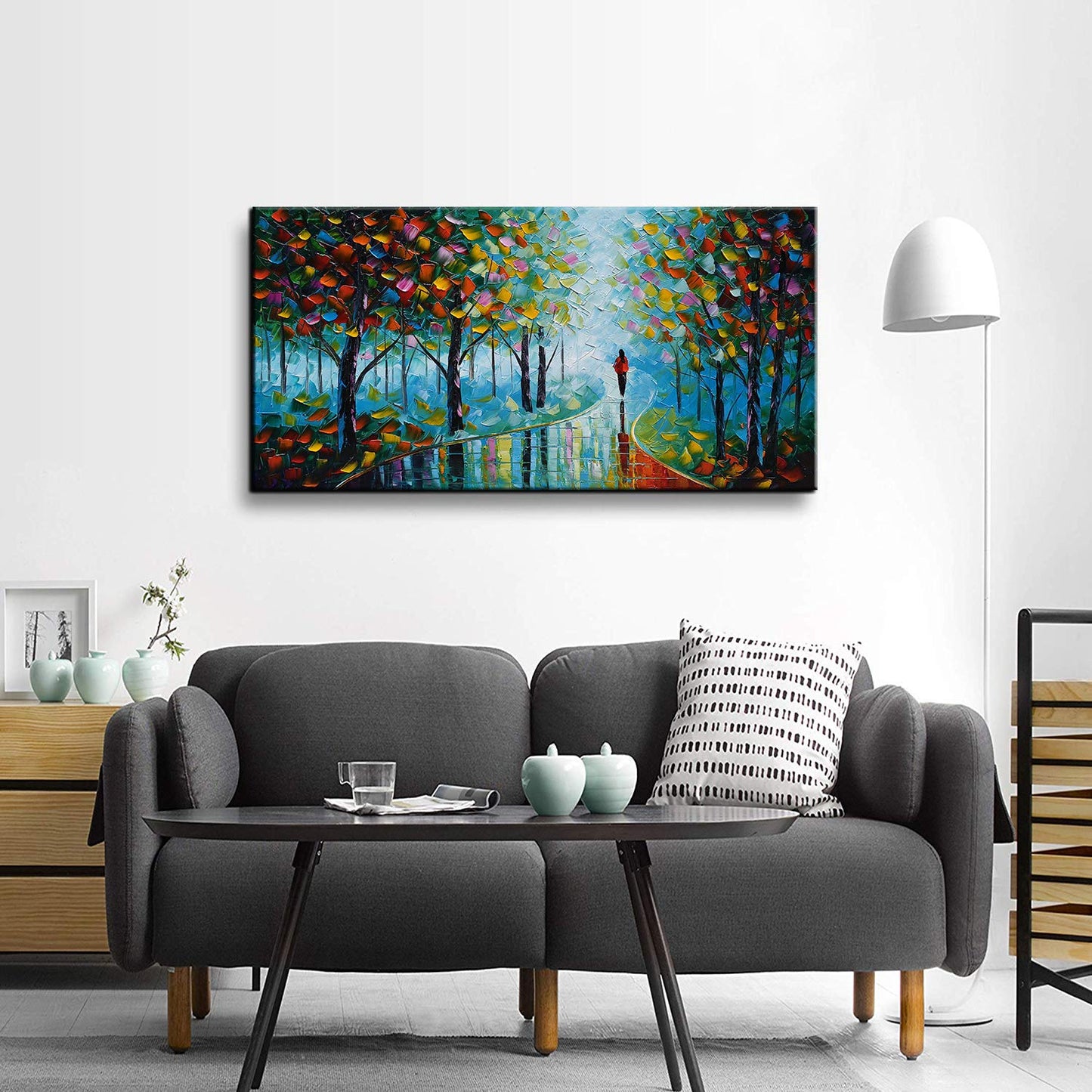 Abstract Tree Landscape Oil Painting 24x36in