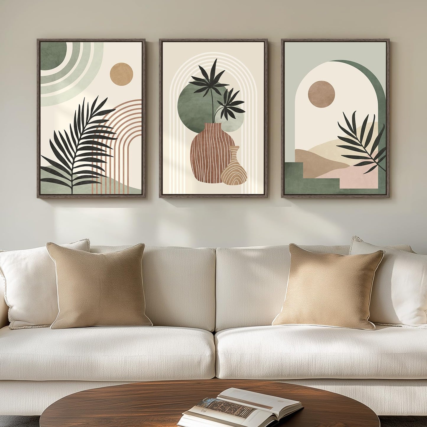 Neutral Abstract Wall Art 2PC