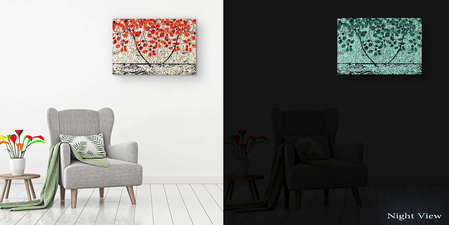 Red Boat Lake Canvas Wall Art 32x48in