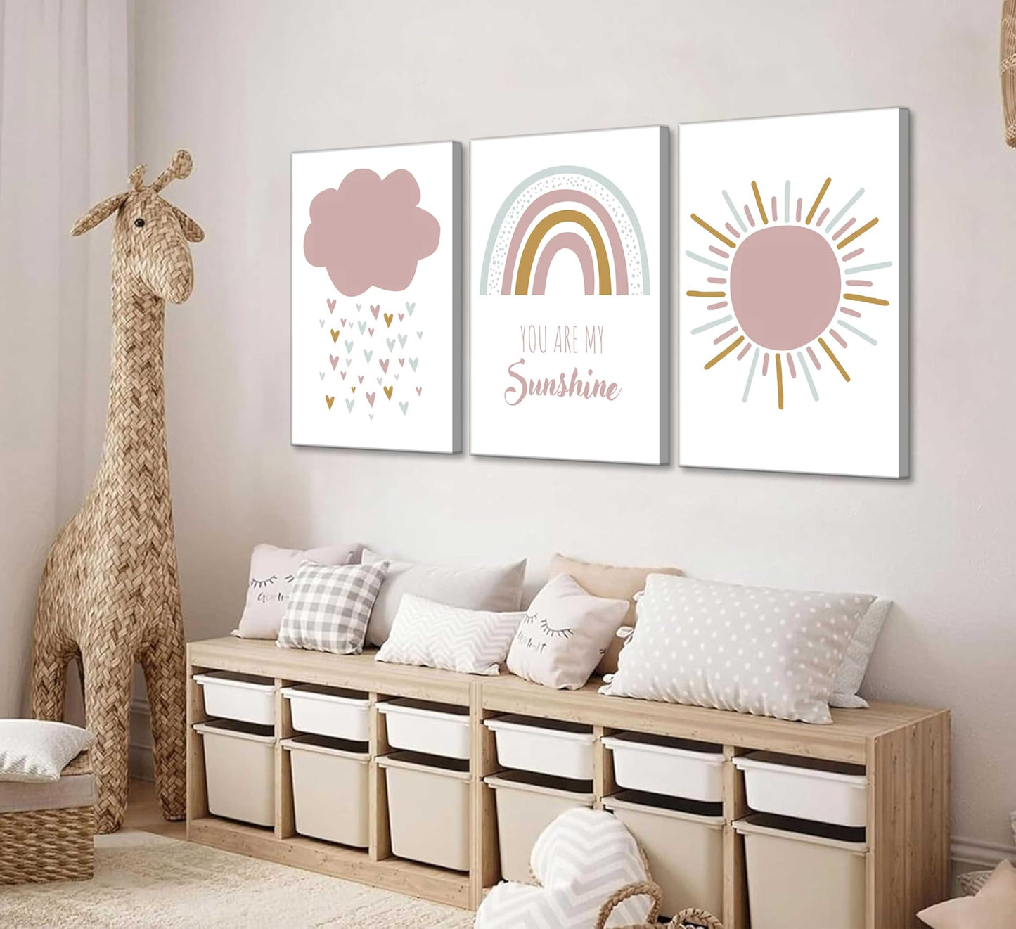 Space Nursery Wall Art – 3 Pcs