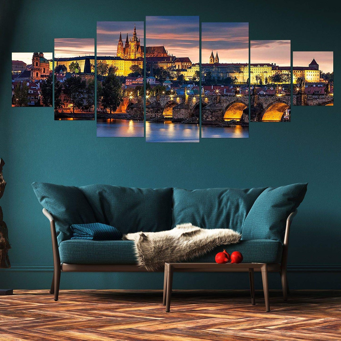 Blue Mountain Lake Wall Art – 7 Panels