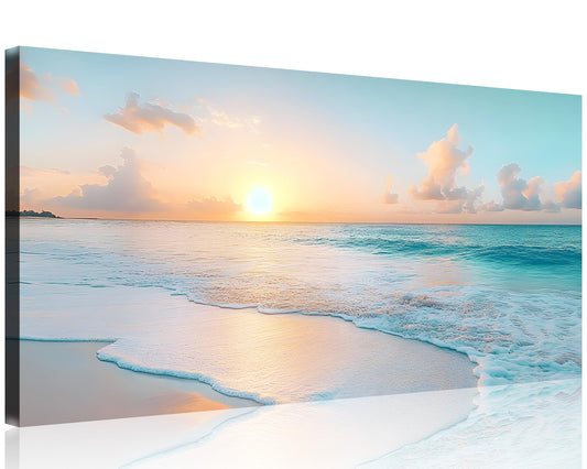 Beach Canvas Wall Art – 3 Panel Sunset