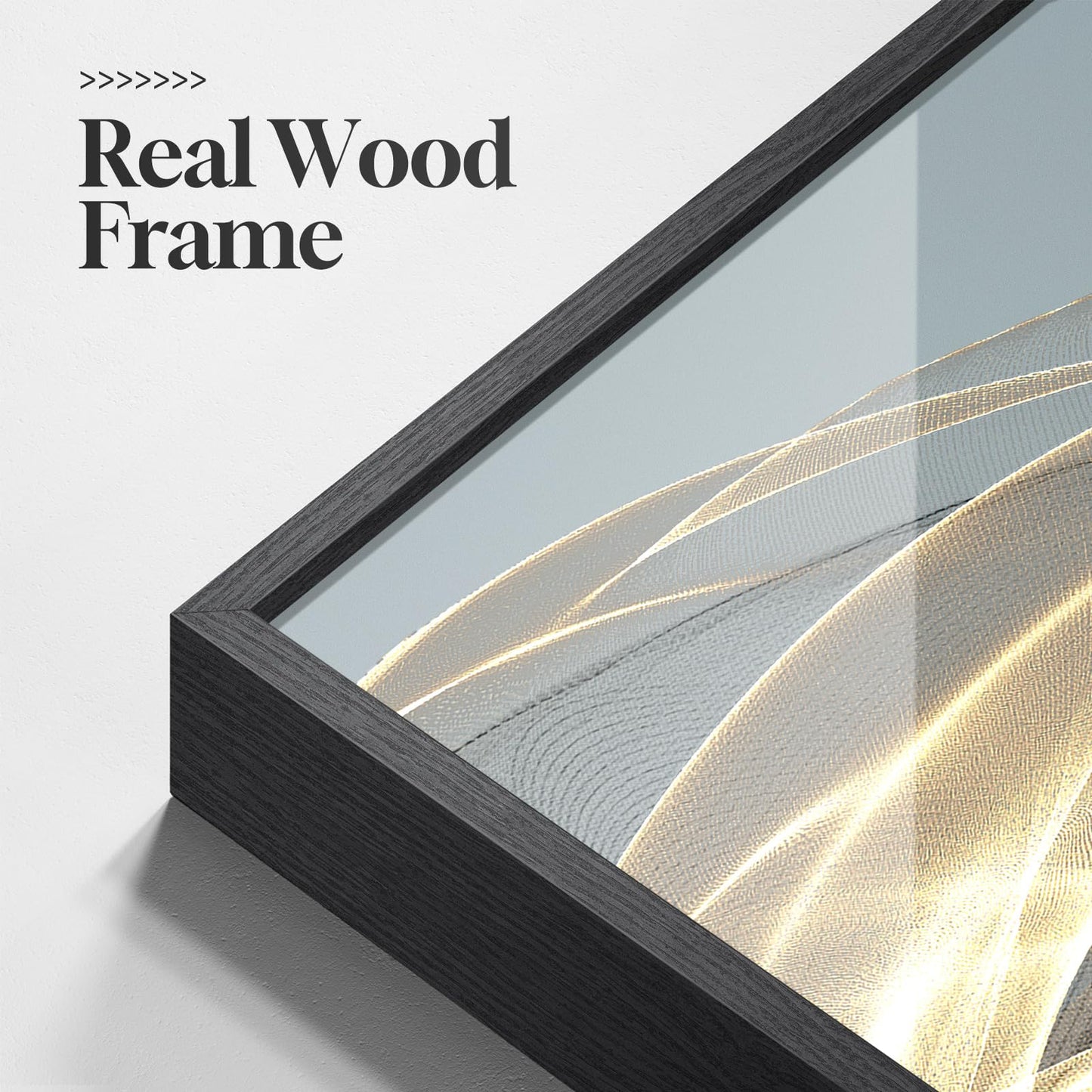 Black & Gold Abstract Art 3PC