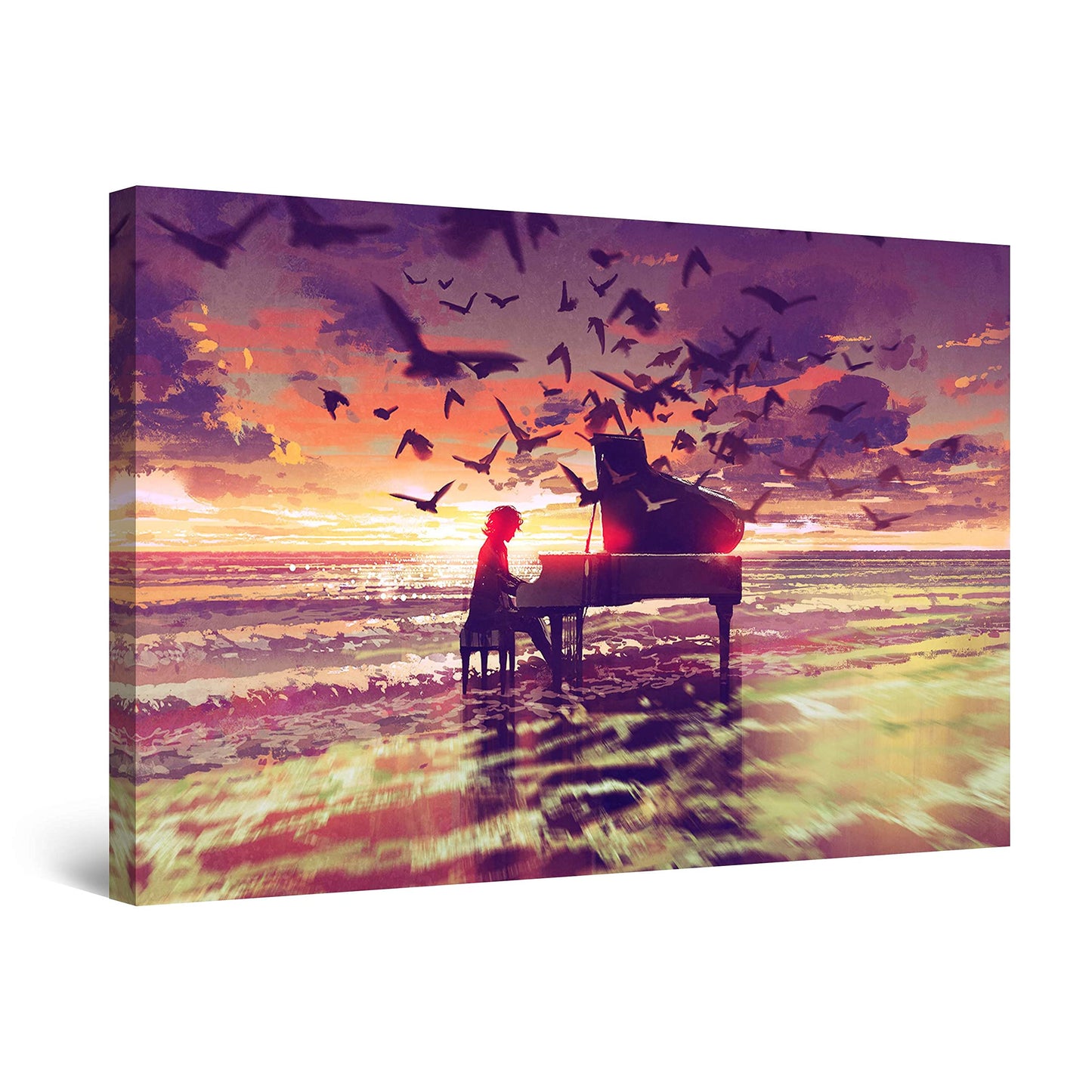 Orange Jazz Canvas Wall Art – 32x48in