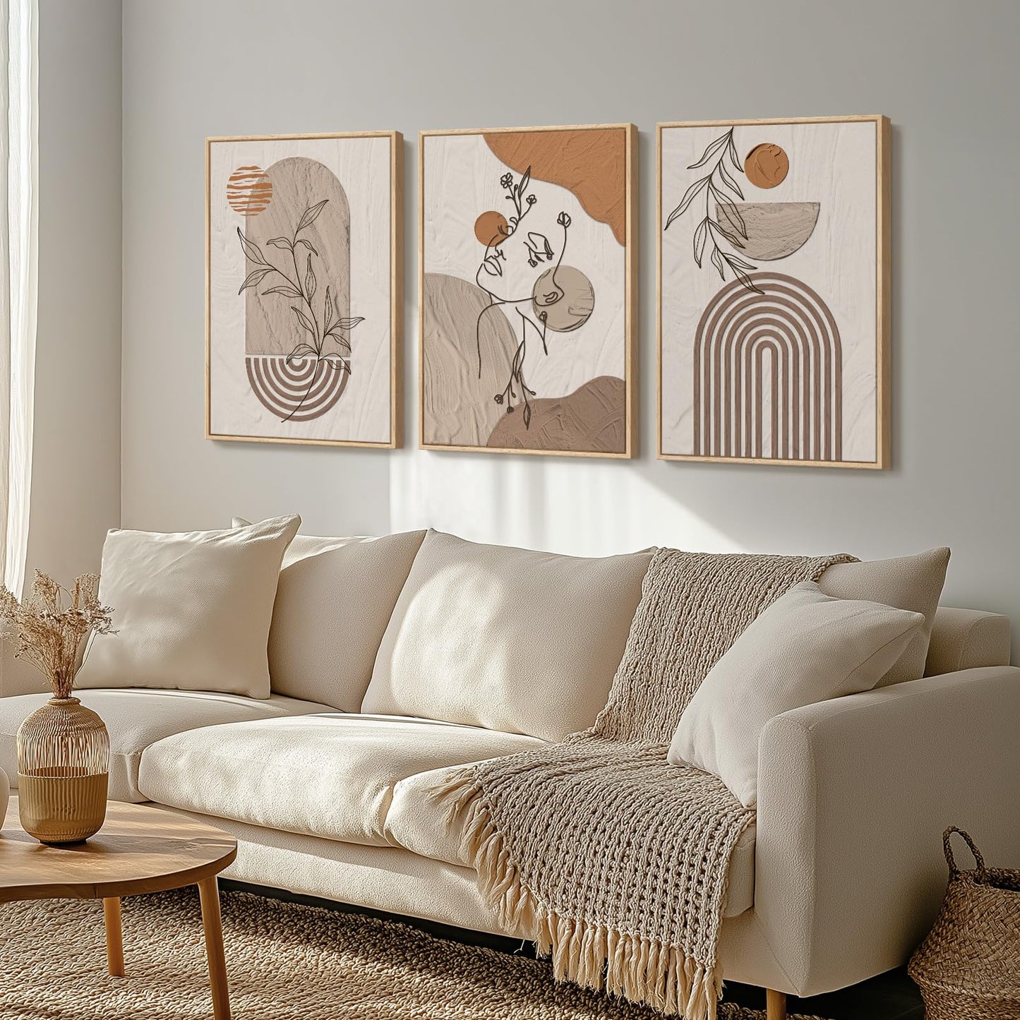 Neutral Abstract Wall Art 2PC