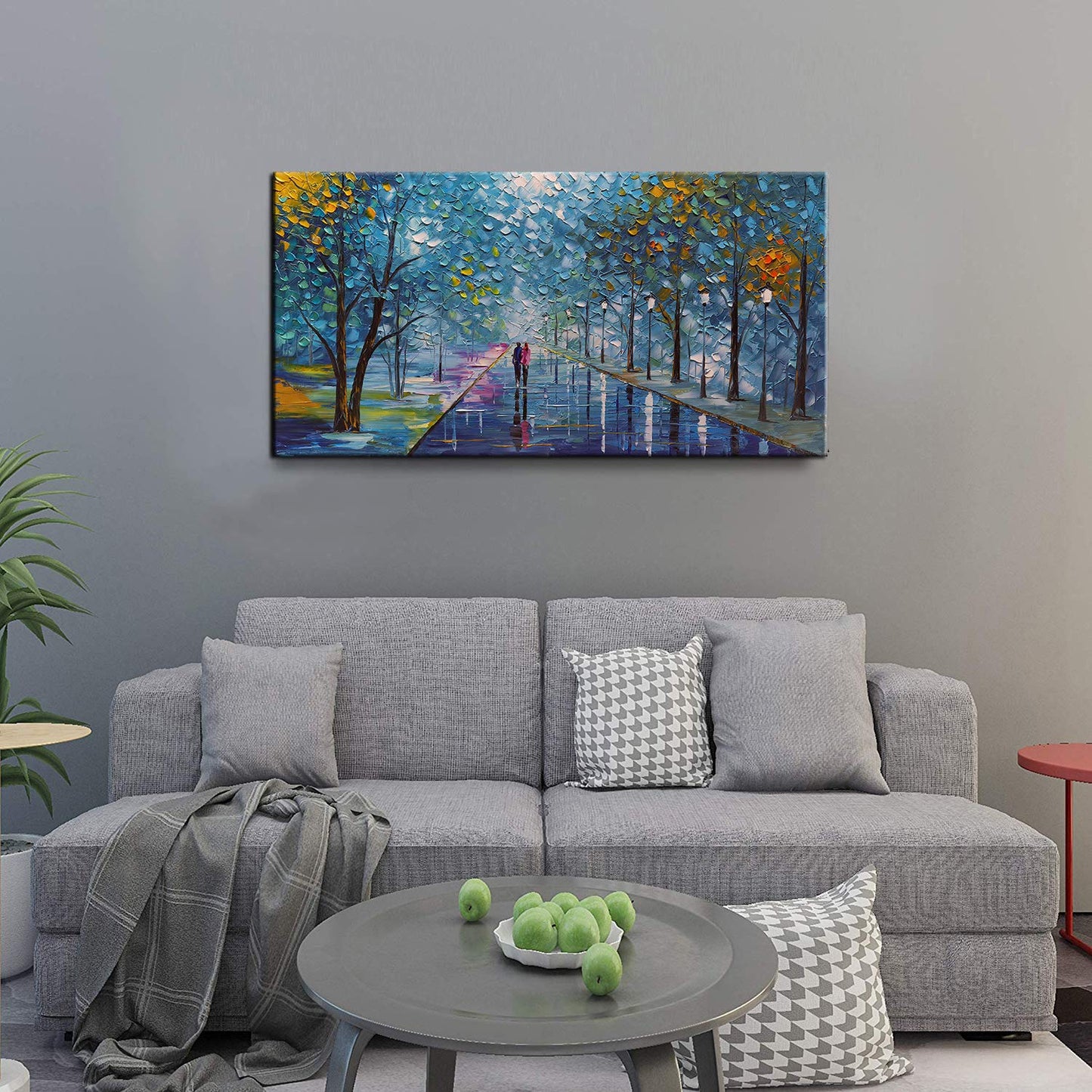 Abstract Tree Landscape Oil Painting 24x36in