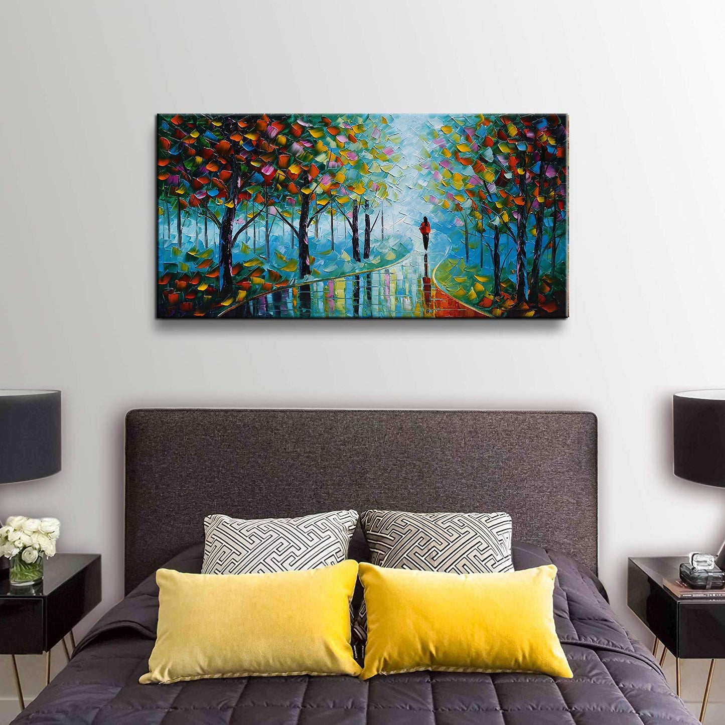 Abstract Tree Landscape Oil Painting 24x36in