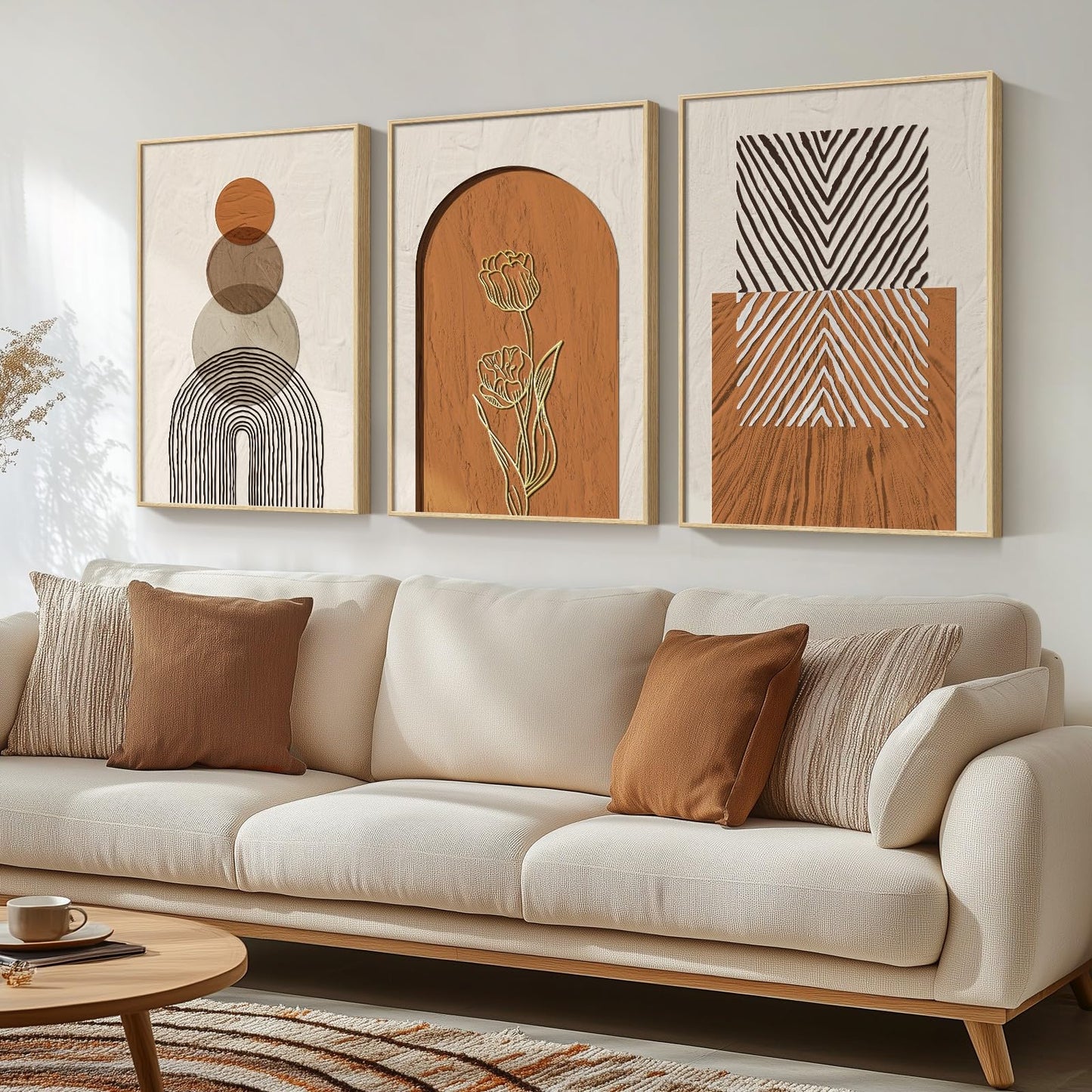 Neutral Abstract Wall Art 2PC