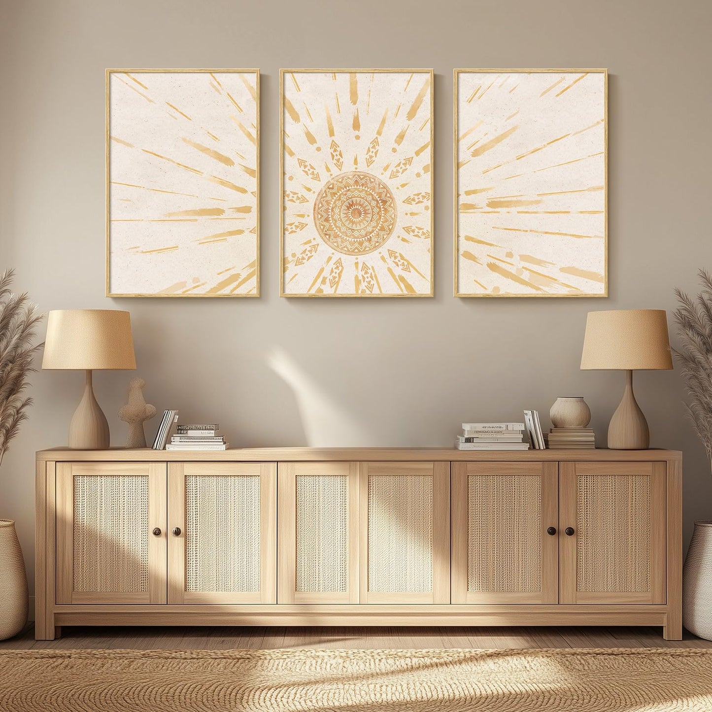 Neutral Abstract Wall Art 2PC