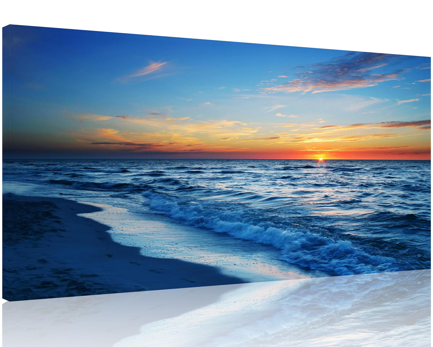 Beach Canvas Wall Art โ 3 Panel Sunset