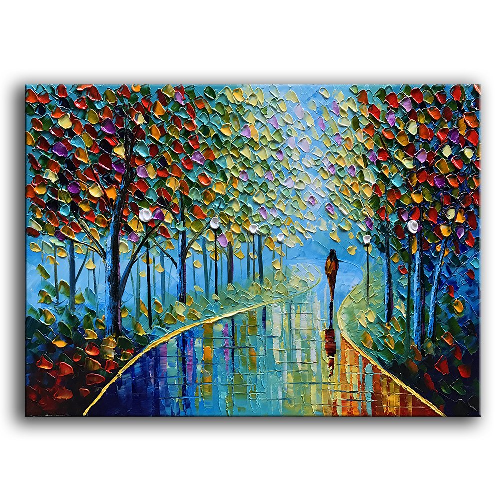 Abstract Tree Landscape Oil Painting 24x36in