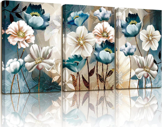 3 Pcs Lotus Flower Wall Art – 12x16in