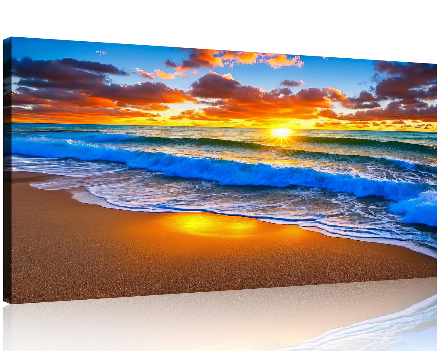 Beach Canvas Wall Art โ 3 Panel Sunset