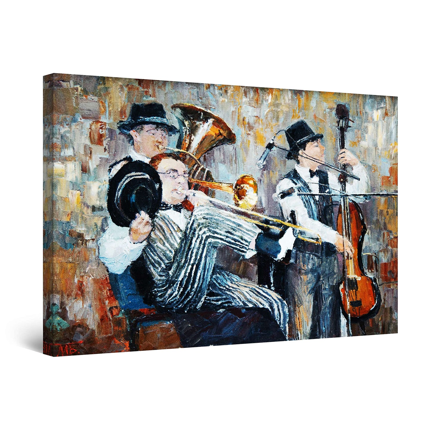 Orange Jazz Canvas Wall Art – 32x48in